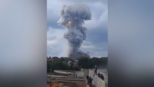 Video: Hřib po výbuchu nad továrnou u Moskvy